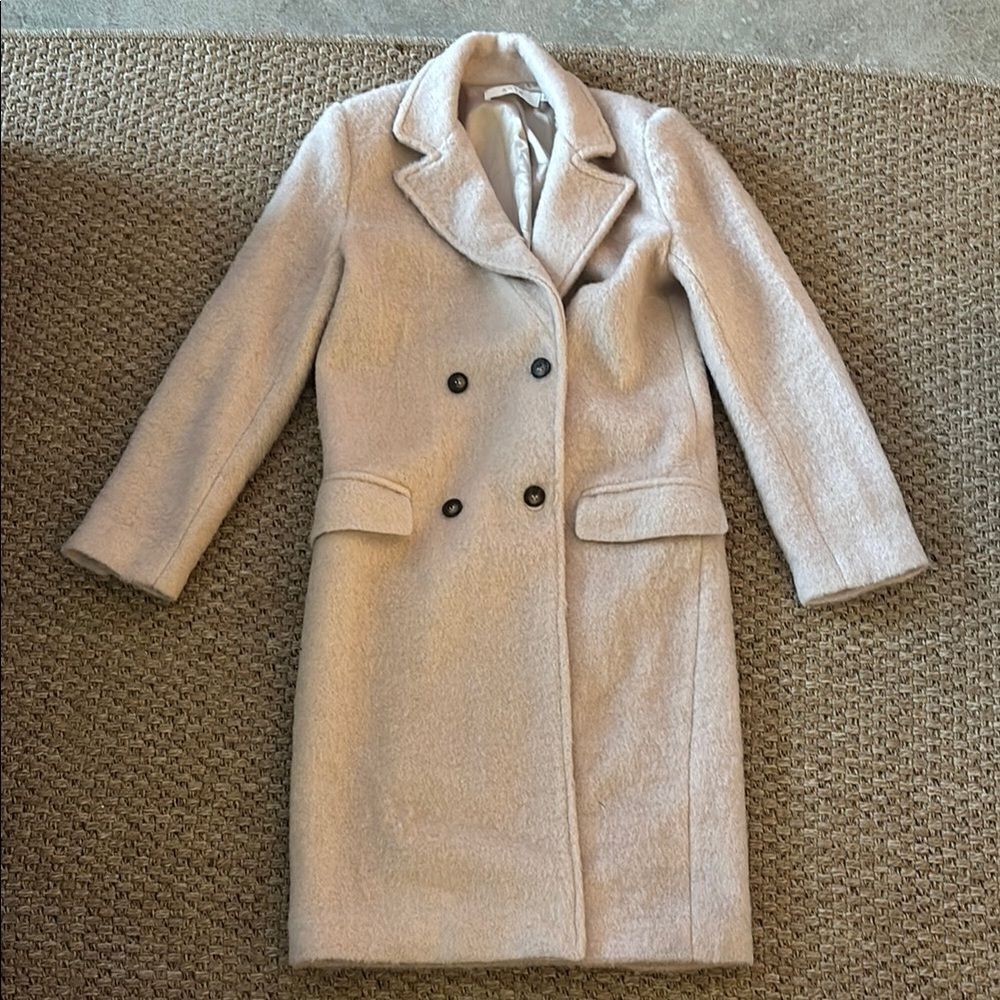 Astr Cream Teddy Jacket with Notched Lapel